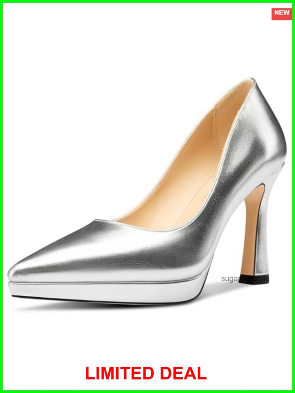 Women High Stiletto Platform Pointed Toe Pumps Slip-On Wedding Office Heels